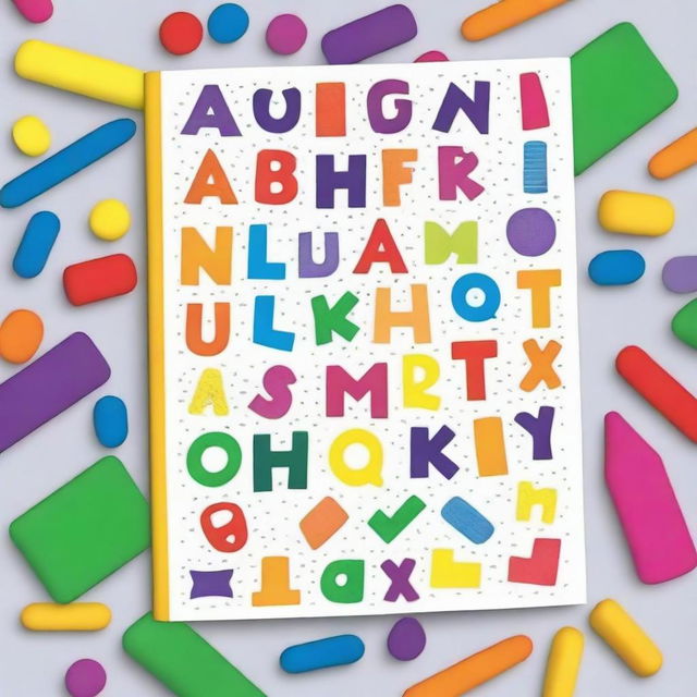 Create a vibrant and engaging cover for an alphabet dot marker book