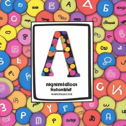 Create a vibrant and engaging cover for an alphabet dot marker book