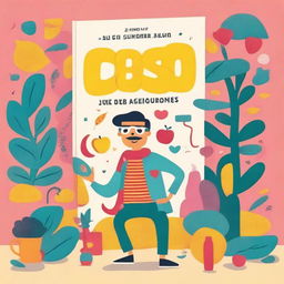 Design a book cover for the title 'Como deixar de ser leso'