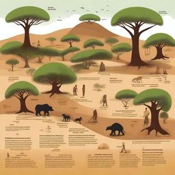 An illustration depicting the evolution of scientific knowledge and interdisciplinary studies