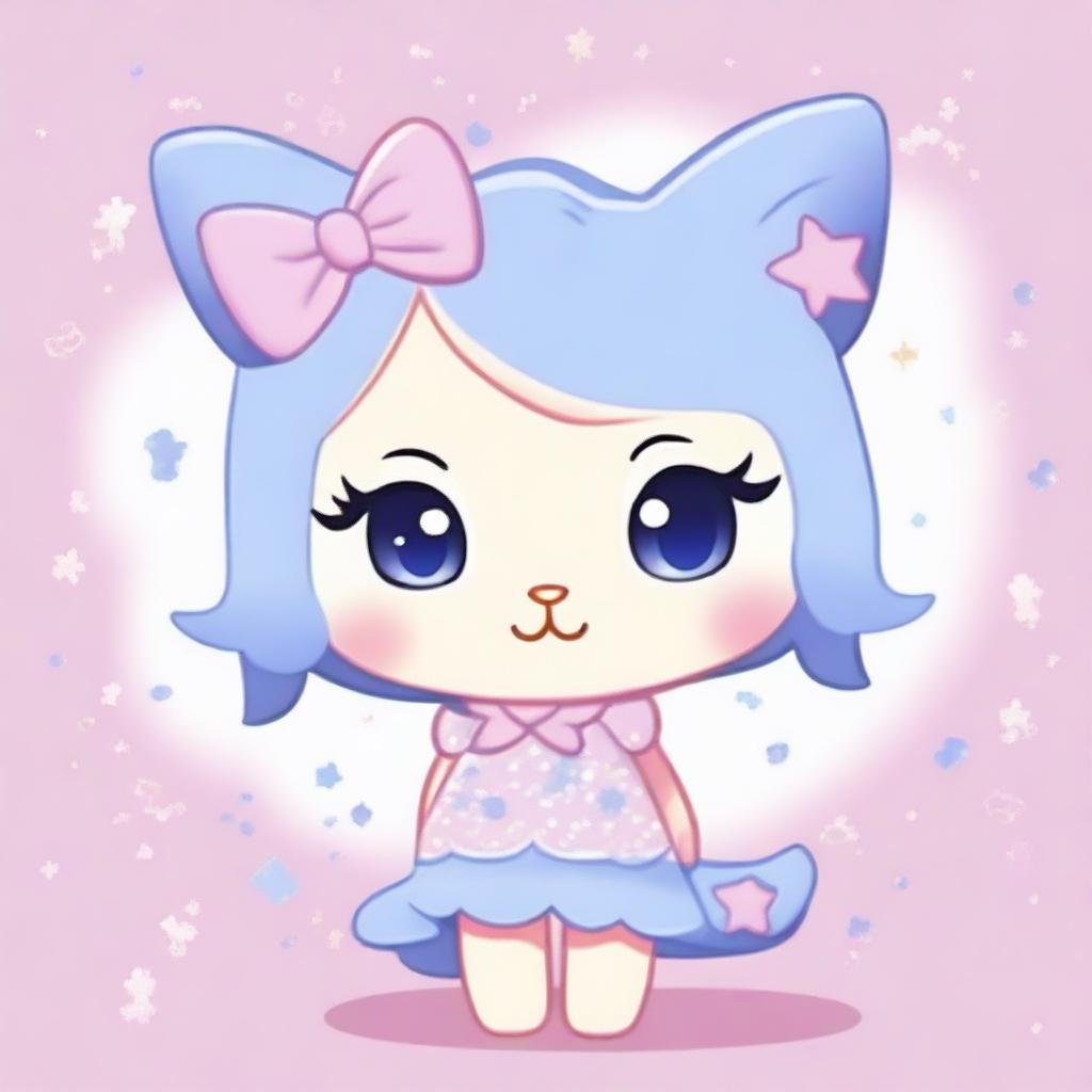 A Sanrio character named Luna, a creative kitten with expressive, cute eyes