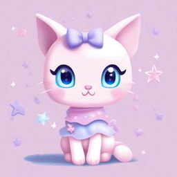 A Sanrio character named Luna, a creative kitten with expressive, cute eyes