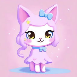 A Sanrio character named Luna, a creative kitten with expressive, cute eyes