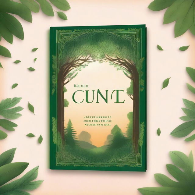 An enchanting cover depicting a lush forest scene with trees forming the letters of the title amidst a sunrise or sunset backdrop