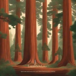 A book cover featuring a majestic, towering sequoia tree with a woman standing at the bottom