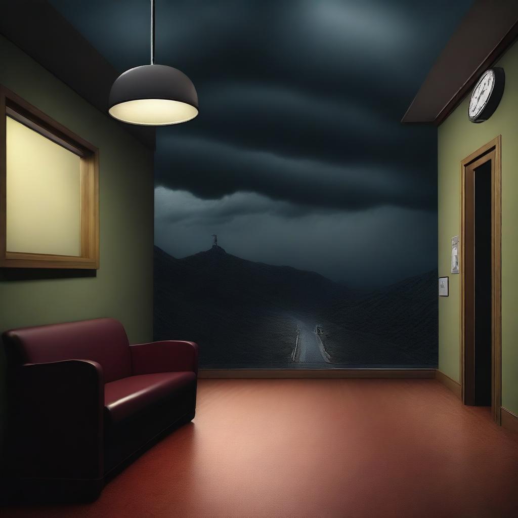 Create an image titled 'The Waiting Room
