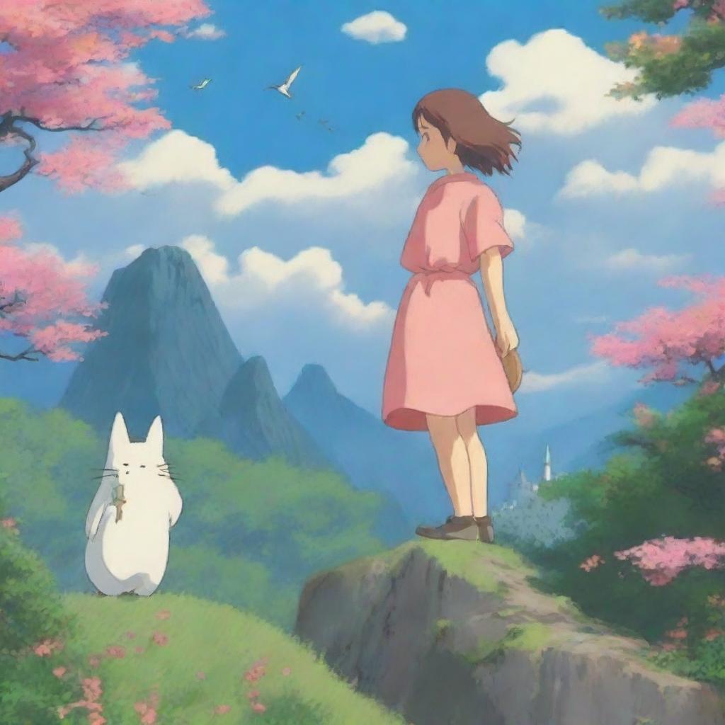 Transform the given photo into a Studio Ghibli style artwork