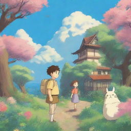 Transform the given photo into a Studio Ghibli style artwork