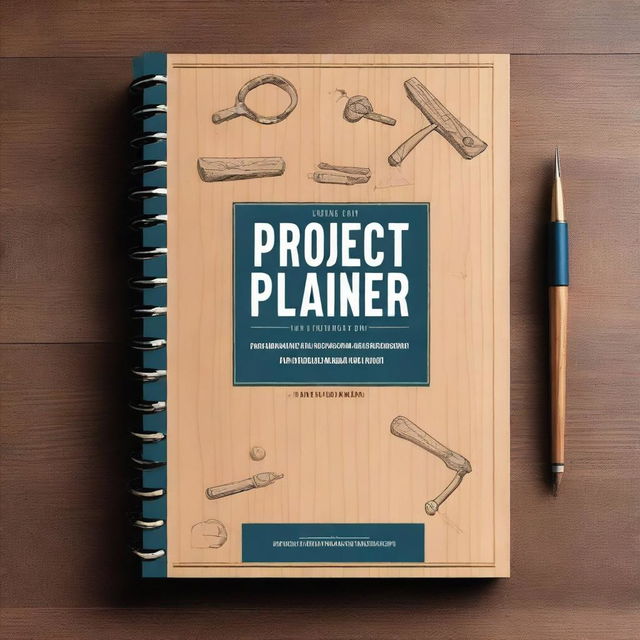 A book cover for a book titled 'Project Planner for Woodworkers: A Comprehensive Guide for Client Management and Project Planning'