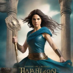 A captivating book cover for a prequel to the Percy Jackson series, focusing on Thalia