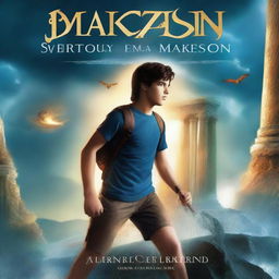 A captivating book cover for a prequel to the Percy Jackson series