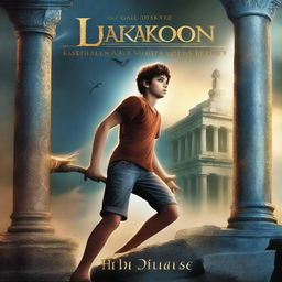 A captivating book cover for a prequel to the Percy Jackson series