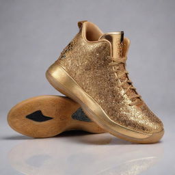 The most expensive basketball shoes, bedazzled with premium materials like top-grade leather, and accented with decorative elements such as precious jewels, gold detailings and a signature from a legendary basketball player.