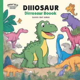 A dinosaur drawing book with 15 pages, including a front and back cover