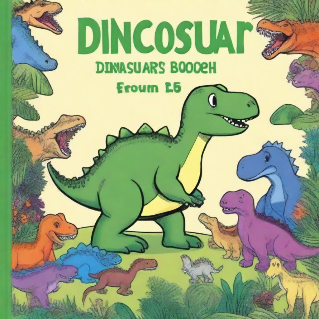 A dinosaur drawing book with 15 pages, including a front and back cover