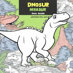 A dinosaur drawing book with 15 pages