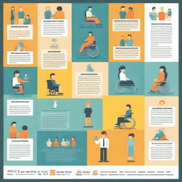 Create an informative and empathetic poster that highlights the problems, sufferings, challenges, and achievements of people with disabilities