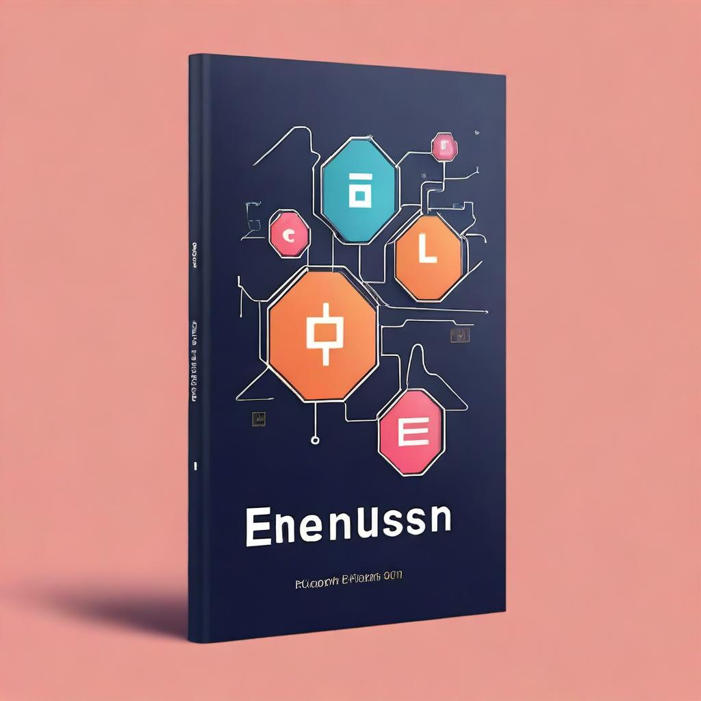 A book cover design for a front-end development book that embodies the essence of the internet