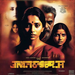 A Hindi suspense drama movie poster depicting the intense and emotional theme of domestic violence