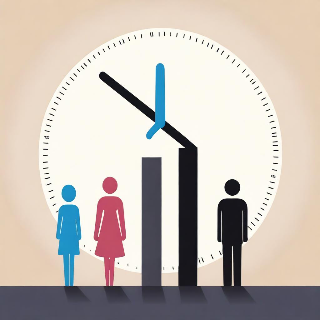 An illustration depicting the growing discrimination between men and women over time