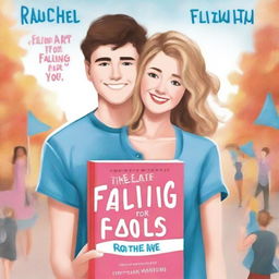 Create a cover for a high school romantic comedy book titled "The Art of Falling for You" by Rachel Flynn