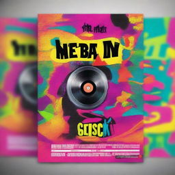 Create a flyer for urban music featuring vibrant colors, graffiti-style fonts, and energetic imagery