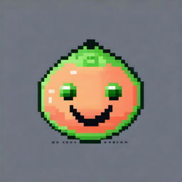 A pixel art texture of a head in the style of a melon