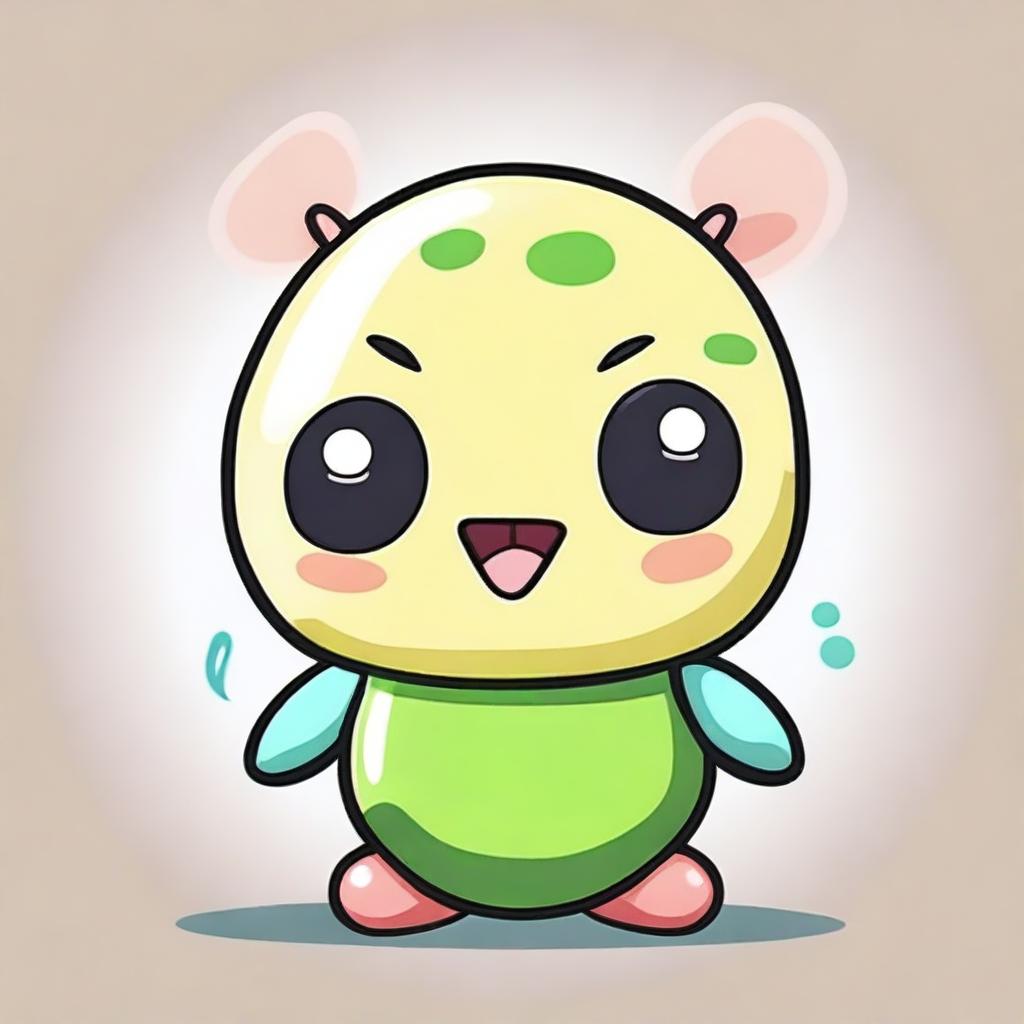 A cute enemy of cell division, designed in a chibi style