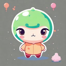 A cute enemy of cell division, designed in a chibi style