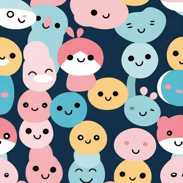 Create a cute representation of chromosomes, designed in a chibi style