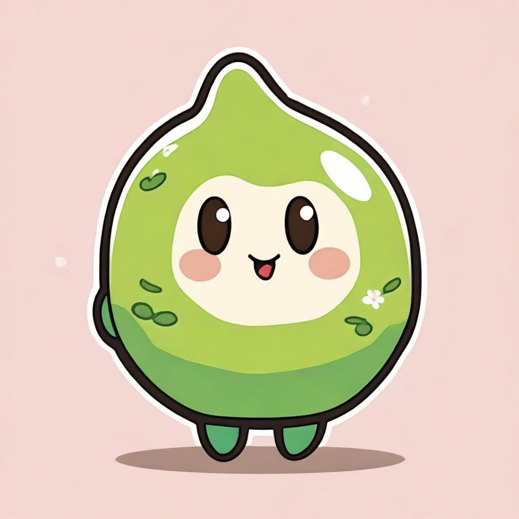 Create a cute representation of a cell in the body, designed in a chibi style