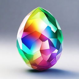 Create an image of an egg cell made of gem