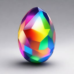 Create an image of an egg cell made of gem