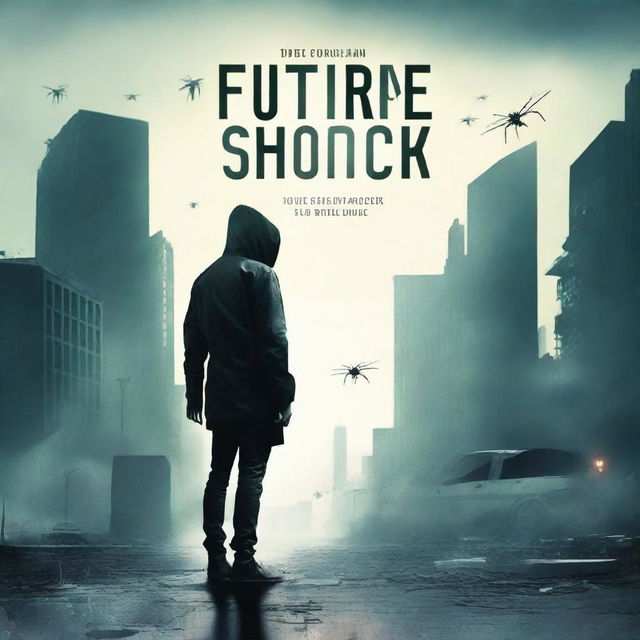 Create a book cover titled 'The Future Shock'