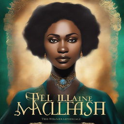 A novel cover for volume 1 of 'This villainess is a mage' featuring the novel title and a black woman whose eyes are closed by another black woman holding her