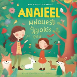 A charming and colorful book cover for a children's book titled 'Anabel and Alex's Kindness Quest'