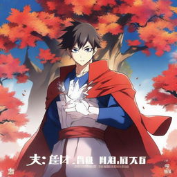 A vibrant anime poster featuring the heroic character known as the Mapletree Hero