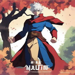 A vibrant anime poster featuring the heroic character known as the Mapletree Hero