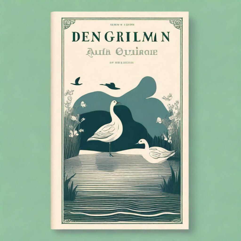 Create a book cover for 'Den grimme ælling' (The Ugly Duckling) by Hans Christian Andersen, originally published in 1843