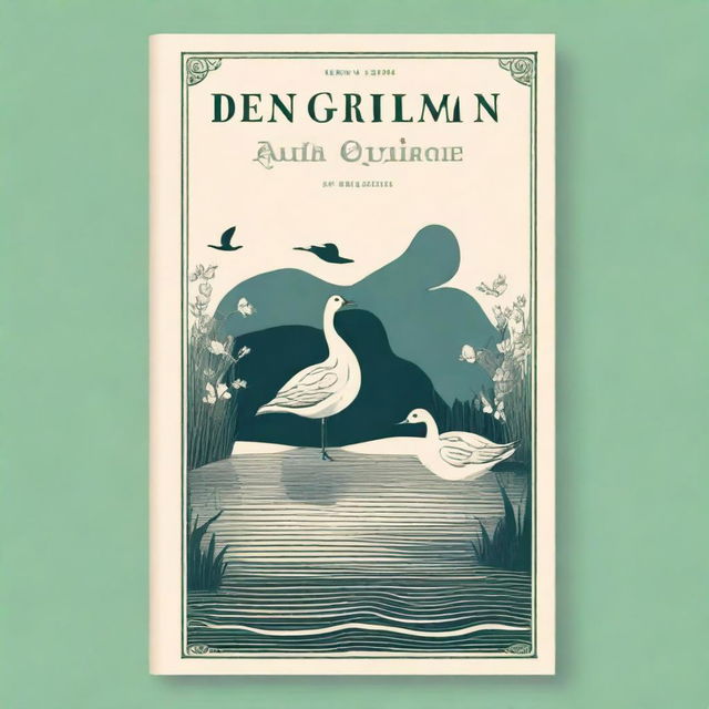 Create a book cover for 'Den grimme ælling' (The Ugly Duckling) by Hans Christian Andersen, originally published in 1843