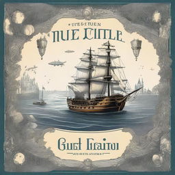 Create a book cover for 'Une ville flottante' (A Floating City) by Jules Verne, originally published in 1871