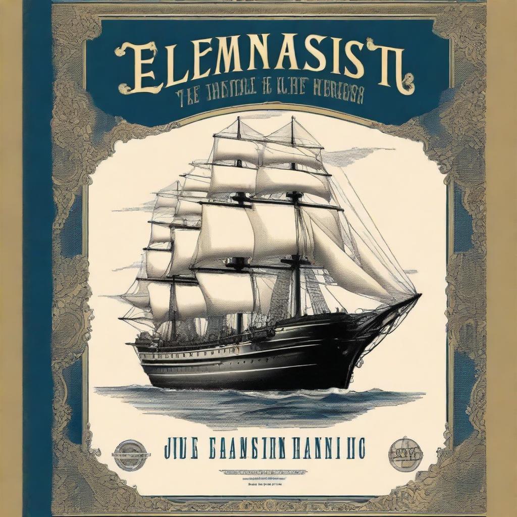 Create a book cover for 'El transatlántico Great Eastern' by Jules Verne, originally published in 1871