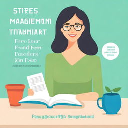 Design a book cover for a book titled 'Stress Management for Teachers'