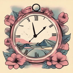 Create an image inspired by the phrase "Waktu dan Luka