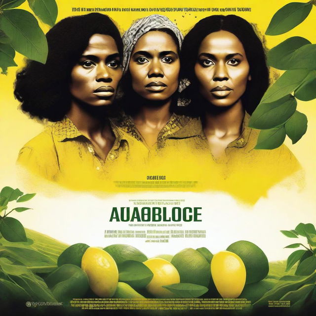 A movie poster for a film that tells the story of three women displaced by the monoculture of yellow avocados