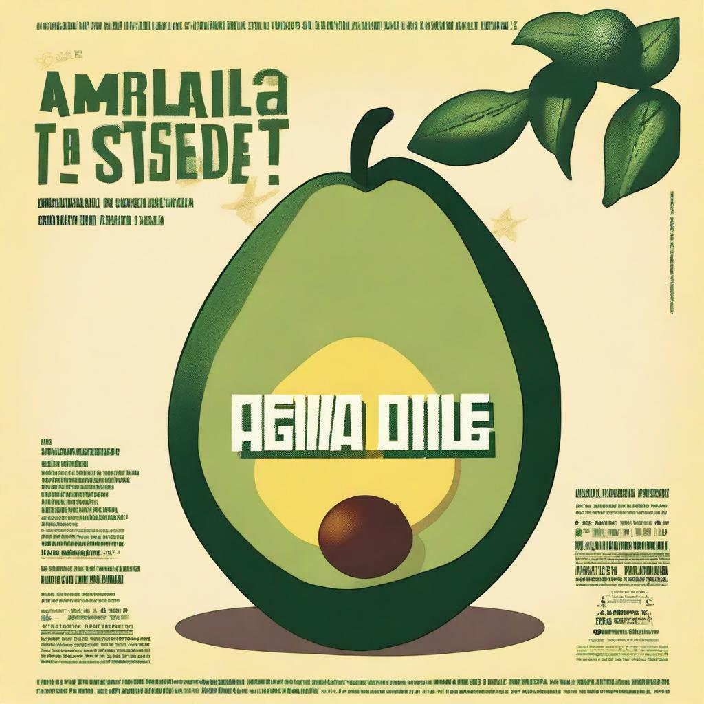 A movie poster for the film 'Amarilla Tristeza' which tells the story of displacement caused by the monoculture of avocados in the Colombian coffee region