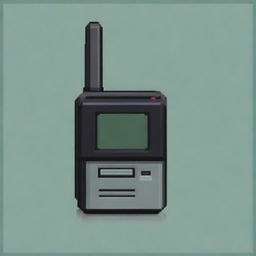 A pixel art image of a walkie-talkie