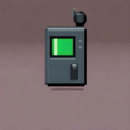 A pixel art image of a walkie-talkie