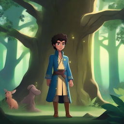 A young hero prince, dressed in royal attire, embarks on a quest to find a rare medicine called 'Tears of the Moon' to save his ailing king father