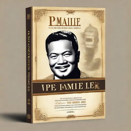 Create a book cover design for a biography titled 'P